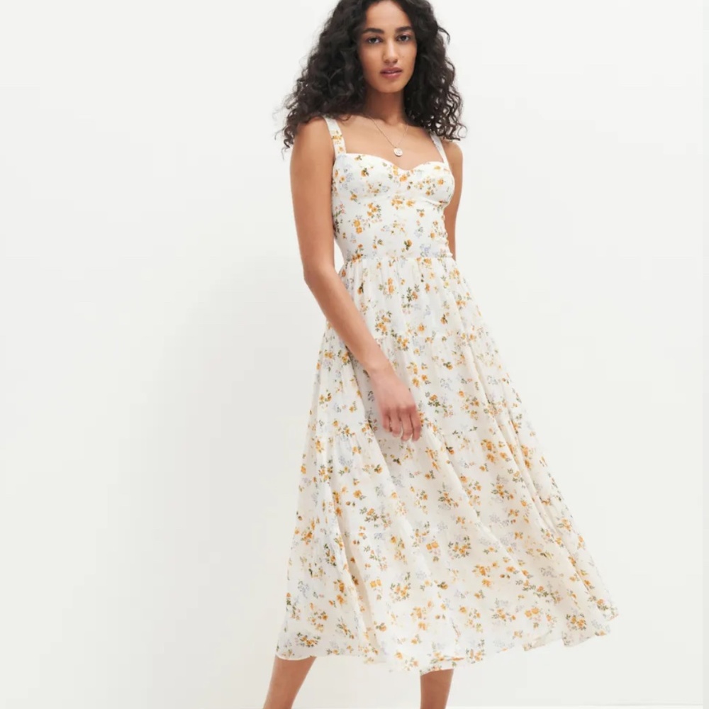 Reformation Aviva Dress Tansy - Size 2